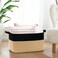 Goodpick Large Woven Storage Basket 216 x 149 x 118 Rectangle Cotton Rope Laundry Basket with Handles Baby Toy Blanket Storage for Living Room Bedroom