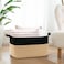 Goodpick Large Woven Storage Basket 216 x 149 x 118 Rectangle Cotton Rope Laundry Basket with Handles Baby Toy Blanket Storage for Living Room Bedroom