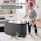 Goodpick Storage Basket Rectangle Dirty Clothes Baskets for Laundry Woven Basket for Living Room Extra Large Cotton Rope Baskets for Toys Blankets 236 x 157 x 138 Dark Gray