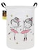 HUNRUNG Collapsible Fabric Storage Basket Waterproof Laundry Hamper with Handles Round Storage Bin for Clothes Foldable Organizer for Bedroom Nursery BathroomDancing girl