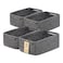 MiniArk Small Storage Baskets for Organizing Closet Organizer Bins Shelf Toy Basket Woven Rope Baskets Cube Decorative Box Shallow Basket 13x85x51 4 Packs Dark Gray