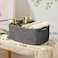 MiniArk Small Storage Baskets for Organizing Closet Organizer Bins Shelf Toy Basket Woven Rope Baskets Cube Decorative Box Shallow Basket 13x85x51 4 Packs Dark Gray
