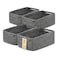 MiniArk Small Storage Baskets for Organizing Closet Organizer Bins Shelf Toy Basket Woven Rope Baskets Cube Decorative Box Shallow Basket 13x85x51 4 Packs Dark Gray