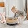 Ushang Pet Small Woven Cotton Rope Nursery Organizer Bins Dog Toy Basket Bins with Handle Cute Empty Baby Gift Storage Baskets with Paw