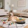 Ushang Pet Small Woven Cotton Rope Nursery Organizer Bins Dog Toy Basket Bins with Handle Cute Empty Baby Gift Storage Baskets with Paw