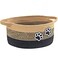 Ushang Pet Small Woven Cotton Rope Nursery Organizer Bins Dog Toy Basket Bins with Handle Cute Empty Baby Gift Storage Baskets with Paw