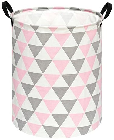 ACMUUNI 197 Round Kids Laundry Basket Gift Baskets Storage Laundry Hamper Baby Toys Nursery Bin with HandlesStorage Basket for Kids Room Bedroom Decor Triangle