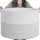 INDRESSME XXXLarge Cotton Rope Basket 217 x 217 x 138 Woven Baby Laundry Basket for Blankets Toys Storage Baskets with Handle Comforter Cushions Storage Bins Thread Laundry HamperBlack Stitch