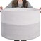 INDRESSME XXXLarge Cotton Rope Basket 217 x 217 x 138 Woven Baby Laundry Basket for Blankets Toys Storage Baskets with Handle Comforter Cushions Storage Bins Thread Laundry HamperBlack Stitch