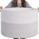 INDRESSME XXXLarge Cotton Rope Basket 217 x 217 x 138 Woven Baby Laundry Basket for Blankets Toys Storage Baskets with Handle Comforter Cushions Storage Bins Thread Laundry HamperBlack Stitch