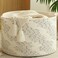 KAKAMAY Large Blanket Basket 20x13Woven Baskets for storage Baby Laundry HamperCotton Rope Blanket Basket for Living Room Laundry Nursery Pillows Off White with Blue Brown Dotted Pattern