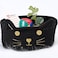 Zopeal Cat Basket Storage Woven Organizer with Ears Easter Decorative Gift Pet Toy Cute Cotton Rope Basket for Gift Cat Dog Toy Bin Nursery Room83 x 47 InchBlack