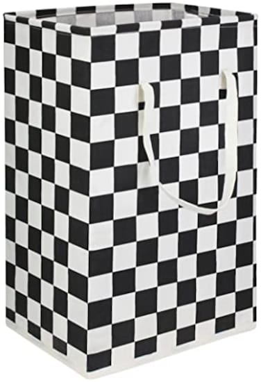 HIYAGON 75L Freestanding Laundry BasketLarge Collapsible Tall Clothes Hamper with HandlesWaterproof Toy Storage Bin for Boys and GirlsBaby NurseryRacing flag