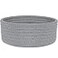 ABenkle Small Woven Basket Empty Tiny Shallow Storage Basket Mini Cotton Rope Baskets Round Decorative Hamper Basket Storage Bins for Toys Spa Socks Nursery Living Room Grey