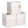 NaturalCozy Storage Cubes 11 Inch Cotton Rope Woven Baskets for Organizing 3Pack Cube Storage Bin Square Storage Baskets for Shelves Organizer Classroom Kids Toy Bins Closet Baby Nursery