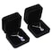 iSuperb 2Pcs Classic Velvet Necklace Box for Jewelry Gift Black Pendant Display Case for Wedding Engagement Anniversary