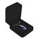 iSuperb 2Pcs Classic Velvet Necklace Box for Jewelry Gift Black Pendant Display Case for Wedding Engagement Anniversary