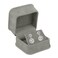 ALLURE BOX Allure Rich Suede Gray Luxury Earring Box Elegant Diamond Earring Case With Gray Velour Interior Jewelry Display Gift Box For Unique Proposal Engagement Or Wedding