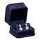 ALLURE BOX Allure Rich Suede Navy Blue Luxury Earring Box Elegant Diamond Earring Case With Blue Velour Interior Jewelry Display Gift Box For Unique Proposal Engagement Or Wedding