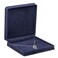 ALLURE BOX Allure Rich Suede Navy Blue Luxury Necklace Box Elegant Diamond Necklace Case With Blue Velour Interior Jewelry Display Gift Box For Unique Proposal Engagement Or Wedding