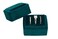 Beatrix &amp; Beatrix Luca 3 Ring Velvet Ring Box Ring Holder Jewelry Proposal Wedding Ceremony Engagement Photography Keepsake Bridal Rectangle Triple Emerald Green Triple