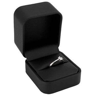 JPB JEWELRY Black Leatherette Ring Box