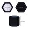 BLUTETE Hexagon Velvet 2 Slots Jewelry Ring Box Engagement Ring Box Wedding Day Detachable Lid for Proposal Engagement Wedding Ceremony Black