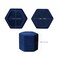 BLUTETE Hexagon Velvet Jewelry Single Slot Ring Box Engagement Wedding Box Keepsake Box Bridal Photo Ring Navy