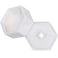 BLUTETE Hexagon Velvet Jewelry Single Slot Ring Box Engagement Wedding Box Keepsake Box Bridal Photo Ring White