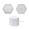 BLUTETE Hexagon Velvet Jewelry Single Slot Ring Box Engagement Wedding Box Keepsake Box Bridal Photo Ring White