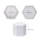 BLUTETE Hexagon Velvet Jewelry Single Slot Ring Box Engagement Wedding Box Keepsake Box Bridal Photo Ring White