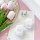 BLUTETE Hexagon Velvet Jewelry Single Slot Ring Box Engagement Wedding Box Keepsake Box Bridal Photo Ring White