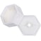 BLUTETE Hexagon Velvet Jewelry Single Slot Ring Box Engagement Wedding Box Keepsake Box Bridal Photo Ring White