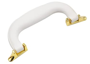 CynKen 1 Pieces PU Leather Handle for Guitar Musical Box Handbags Gift Boxes Wine Boxes Luggage Toolbox Trolley Instrument Case White Gold