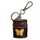 Fanyixuan Handmade mini leather bucket bag pendant jewelry box jewelry classification storage box change storage bag personalized bag pendantbrown