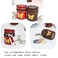 Fanyixuan Handmade mini leather bucket bag pendant jewelry box jewelry classification storage box change storage bag personalized bag pendantbrown