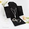 Framendino Velvet Necklace Folder Jewelry Travel Storage Holder Display Case Gift Box for Anniversary Birthday Black