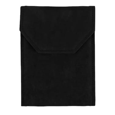Framendino Velvet Necklace Folder Jewelry Travel Storage Holder Display Case Gift Box for Anniversary Birthday Black