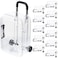 HOMSFOU Mini Suitcase Favor Box 12pcs Mini Luggage Travel Suitcase Candy Box Clear Plastic Rolling Trolley Case Jewelry Storage Holder for Wedding Birthday Black 3 x 2