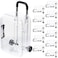 HOMSFOU Mini Suitcase Favor Box 12pcs Mini Luggage Travel Suitcase Candy Box Clear Plastic Rolling Trolley Case Jewelry Storage Holder for Wedding Birthday Black 3 x 2