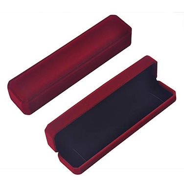 iSuperb 2 Pcs Long Red Velvet Necklace Box Chain Bracelet Boxes Cases 87x16x2inch Jewelry Display Storage Gift Box