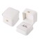 iSuperb 2 Pcs White Ring Box Couple Proposal PU Leather Ring Boxes Engagement Jewelry Gift Box Jewelry Display Case for Wedding Anniversary White ring box