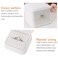 iSuperb 2 Pcs White Ring Box Couple Proposal PU Leather Ring Boxes Engagement Jewelry Gift Box Jewelry Display Case for Wedding Anniversary White ring box