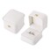 iSuperb 2 Pcs White Ring Box Couple Proposal PU Leather Ring Boxes Engagement Jewelry Gift Box Jewelry Display Case for Wedding Anniversary White ring box