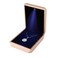 iSuperb LED Pendant Necklace Box Bracelet Box Couple Jewelry Gift Boxes Case Small Jewelry Display for Proposal Engagement Wedding Golden