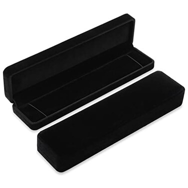 iSuperb Set of 2 Velvet Necklace Box Long Bracelet Box Display Chain Jewelry Box Case 87x16x2inch for Necklace Storage Gift Box