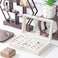 Julysky Rings Organizer Tray Velvet Jewelry Ring Storage Box with Transparent lid Jewelry Ring BoxJewelry Display Case Beige 30 Slots