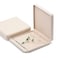 JunningGor Jewelry Set Velvet Box Necklace Earring Ring Necklace Bracelet Gift Display Case Wedding Jewelry Storage Holder Beige