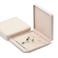 JunningGor Jewelry Set Velvet Box Necklace Earring Ring Necklace Bracelet Gift Display Case Wedding Jewelry Storage Holder Beige