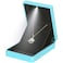LETURE LED Light Pendant Necklace Gift Box Velvet Jewelry Storage Display Case for Proposal Engagement Wedding Anniversary Birthday Valentines Day Blue Style 2